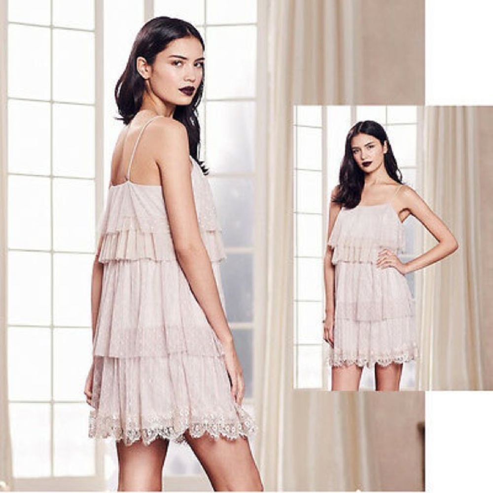 NWT LC Lauren Conrad Tiered Slip Dress